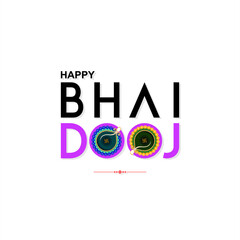 Happy Bhai Dooj - Creative Banner Design for Bhai Dooj Festival. Illustration.
