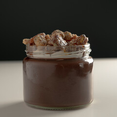 Chocolate dessert in glass bowl