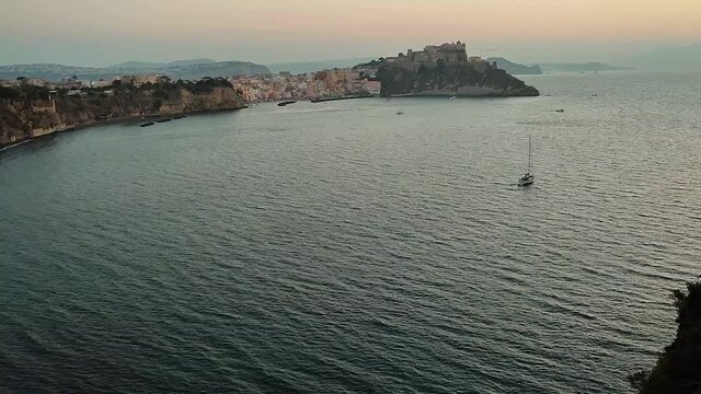 Procida - Panoramica dal Belvedere Elsa Morante all'alba