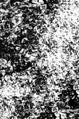 The grunge texture is black and white. Vector monochrome background