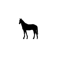 Horse silhouette sign. Cloven-hoofed animal eps ten