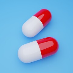 3D素材_シンプルな錠剤