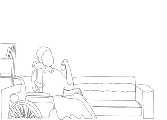 Person doing exercises at home with dumbbells