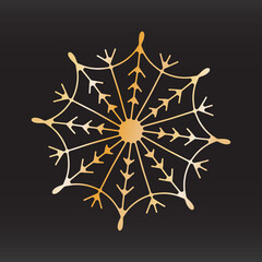 unique snowflake christmas vector design for brochure banner card sticker.