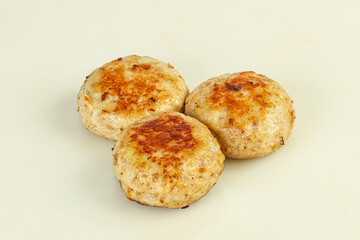 Homemade roasted cutlet minced meat