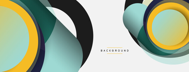 Creative geometric wallpaper. Minimal abstract background. Circles composition vector illustration for wallpaper banner background or landing page