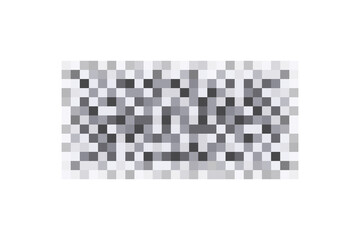 Censor blur effect texture for face or nude skin. Blurry pixel transparent censorship rectangle. Vector illustration isolated on white background.