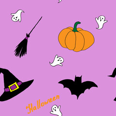 halloween background with pumpkin