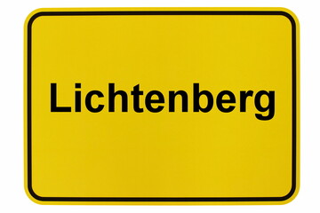 Illustration eines Stadteingangsschildes der Stadt Lichtenberg
