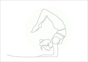 flexible fit woman doing sports and exercise