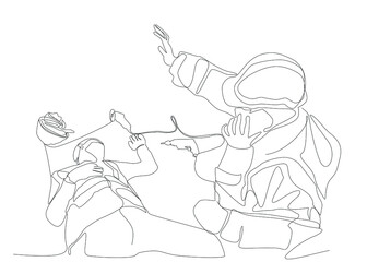 Another employee calling for help on the phone to assist the employee who had an occupational accident at the factory.