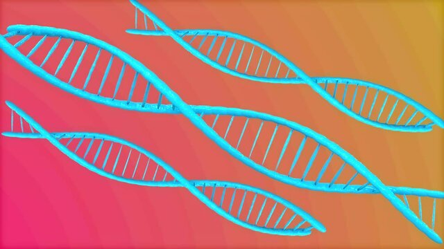 abstract colorful animation DNA.  Genetic manipulation DNA repair mechanisms genetic engineering  render animation.
