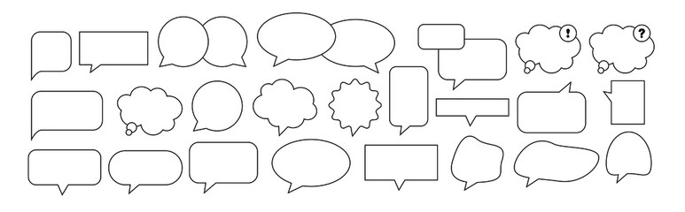set of speech bubbles	