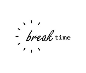 break time with creatif font design.	