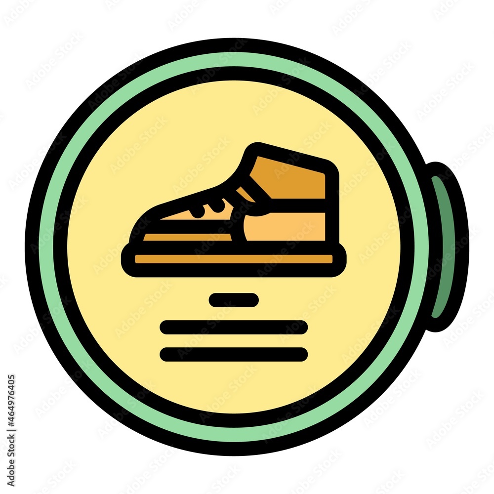 Wall mural shoe repair logo icon. outline shoe repair logo vector icon color flat isolated