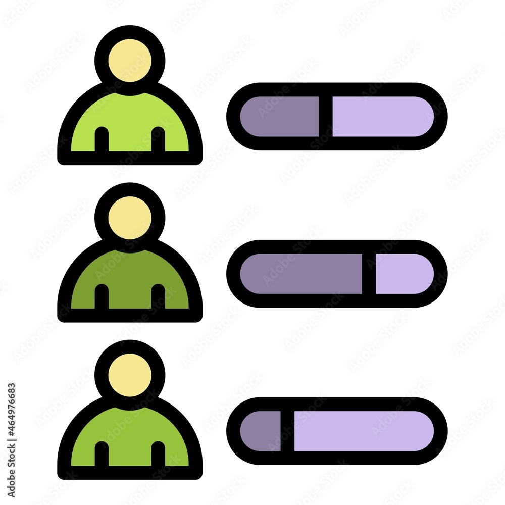Aufkleber audit management icon. outline audit management vector icon color flat isolated