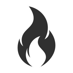 Naklejka premium Fire flame logo vector illustration design template. Fire flame icon on white background