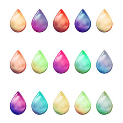 Color drops art design vector illustration
