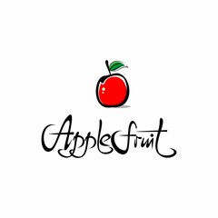 red apple logo illustration vector