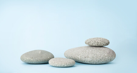 Fototapeta na wymiar Pebble stones for podium or platform