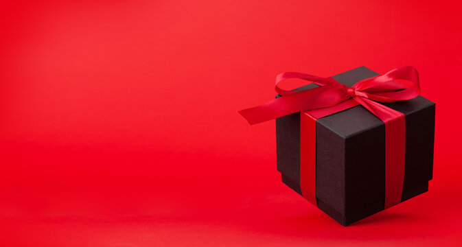 Gift Box With Red Ribbon