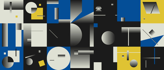 Bauhaus Abstract Vector Composition Design