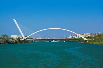 Modern bridge in Seville Spain