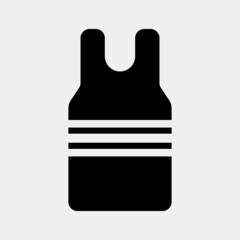 Singlet icon vector illustration in solid style about summer, use for website mobile app presentation