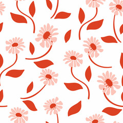 Materiał do szycia Floral vector seamless pattern. Floral botanical motifs. Illustration with flowers can be used for wallpapers, pattern fills, web page backgrounds,surface textures. Gorgeous floral arrangement