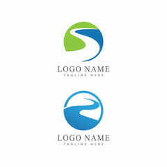 River vector icon illustration logo design
