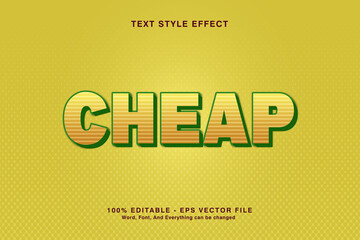 Cheap 3rd text on green light color combination style effect, yellow background.