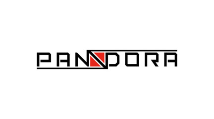 Pandora wordmark, company logo design.