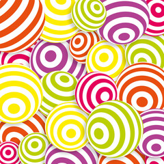 Colorful 3D balls pattern. Nice idea for textile, wallpapers and interior design. Vector illustration.