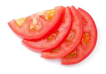 Delicious Sliced Tomato Isolated On White Background