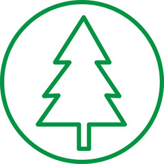 Christmas tree icon sign design