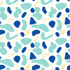 bright abstract seamless pattern. Vector illustration bright design in yellow, blue, green colors