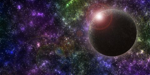 Fototapeta na wymiar Space planet galaxy, universe astronomy solar system.
