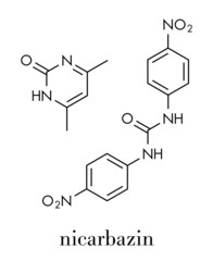 Nicarbazin coccidiostat mixture.  Skeletal formula.