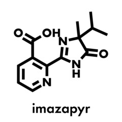 Imazapyr herbicide molecule. Skeletal formula.