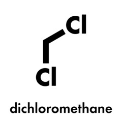 Dichloromethane (DCM) solvent molecule. Skeletal formula.