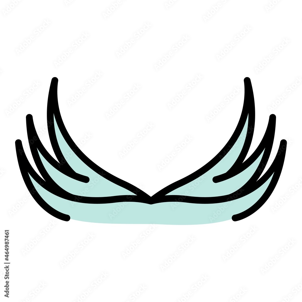 Wall mural tattoo wings icon. outline tattoo wings vector icon color flat isolated - Wall murals