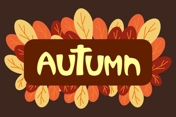 simple banner with autumn text