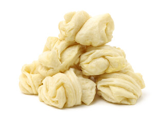 Chinese steamed roll. Close up on white background 