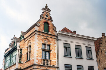 Naklejka premium Antique building view in Bruges, Belgium