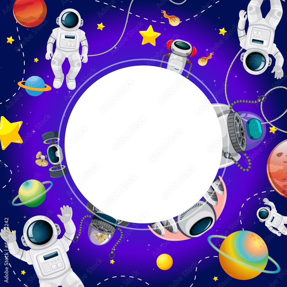 Wall mural a banner outer space scence background