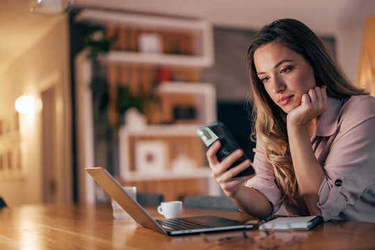 Young Woman, Checking Her Phone Gallery.