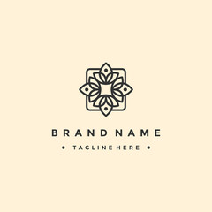 Abstract elegant tree leaf flower logo icon design vector. Universal creative premium symbol.