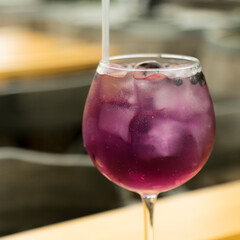 Refreshing blueberry lavender cocktail