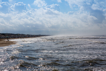 Mediterranean sea in Versilia, Forte dei Marmi, Tuscany, Italy