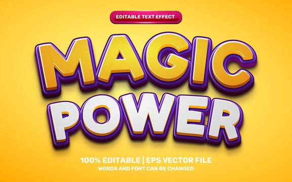 Magic Power Cartoon Comic 3d Editable Text Effect